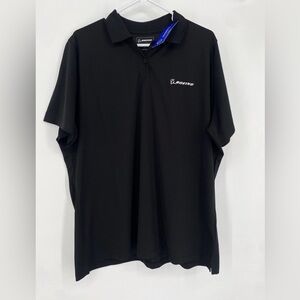 Boeing Airplane Women’s Omega Polo Shirt Top Black 2X NWT